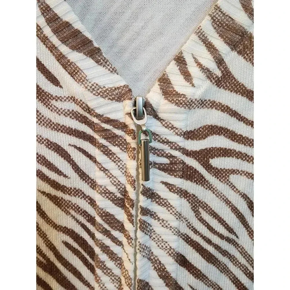 Birdy & Grace Zebra Zip Up Cardigan M - Picture 2 of 5